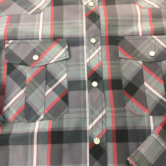 Coevals Club Button Down Mens size M Shirt Long Sleeve Pearl Snaps Western Wear - Picture 9 of 13